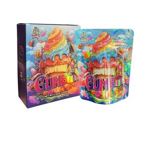 Sacs <span class=keywords><strong>en</strong></span> Mylar personnalisés de 3,5 g avec fermeture éclair, pochettes debout découpées à la forme, anti-odeurs pour aliments et tabac avec boîtes d'affichage - Product Image 2