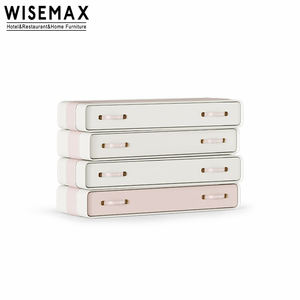 WISEMAX FURNITURE-<span class=keywords><strong>Armoire</strong></span> de rangement moderne à 5 tiroirs en bois et en cuir pour enfants, commode pour chambre à coucher - Product Image 3