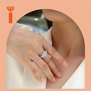 Bague Chevalière Dôme Pavée en Moissanite, Argent Sterling 925, Entièrement Pavée, Délicate et Minimaliste, Vente en Gros, pour Mariage - Product Image 6