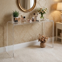 Table de toilette rectangulaire en acrylique moderne, durable, multifonctionnelle, imperméable, écologique, pour la décoration du salon