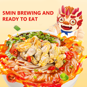 Venta al por mayor de fideos instantáneos de hebra <span class=keywords><strong>fina</strong></span> delicioso ajo palourdes almeja elaboración de cerveza barril fideos instantáneos envasados - Product Image 4