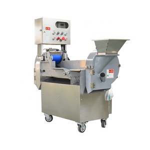 เครื่องหั่นผักอเนกประสงค์แบบอัตโนมัติสองหัว สำหรับหั่นซอย หั่นเต๋า หั่นสี่เหลี่ยมลูกเต๋า หัวหอม <span class=keywords><strong>ผัก</strong></span><span class=keywords><strong>กาด</strong></span>หอม มันฝรั่ง มะเขือเทศ - Product Image 2