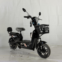 Vélo électrique de ville 48V 12Ah 350W pour adultes, vélo de banlieue avec panier avant, phare, double suspension, freins à disque hydrauliques