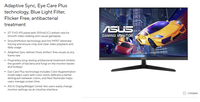 Monitor para Juegos VY279HGR de 27 Pulgadas FHD, Alta Frecuencia de Actualización, Baja Luz Azul, Amplio Ángulo de Visión