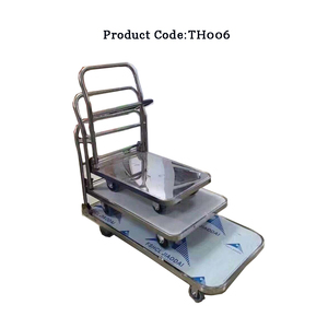 Plataforma móvil portátil OEM, camión de mano, carro de transporte de aluminio y acero plegable, cuatro ruedas para compras, almacenamiento de plástico - Product Image 3