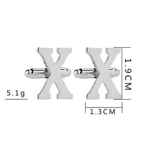 أزرار أكمام بالحروف الأولية, A B C D E F G H I J K L <span class=keywords><strong>M</strong></span> N O P Q R S T U V W X Y Z 26 - Product Image 3