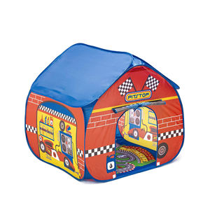Indonesia Factory Custom Made Kid Play <b>Tent</b> <b>Pop</b> It <b>Up</b> Pit Stop <b>Tent</b> with Race Mat Playhouse - Product Image 1