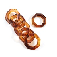 Bricolage décoratif rond octogonal acrylique boucle chaîne bandoulière chaîne de remplacement accessoires téléphone portable étui chaussures décoratif