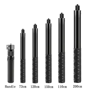 Tay cầm bó gậy selfie cho insta360 X4 X3 X2 GoPro 12 11 10 9 DJI Action 4 <span class=keywords><strong>3</strong></span> SJCAM Camera chụp ảnh tự sướng vô hình thời gian đạn - Product Image 2