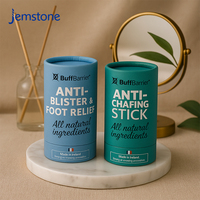 Emballage personnalisé biodégradable vide et rechargeable en carton pour tube de parfum, baume à lèvres, tube de déodorant en papier à pousser