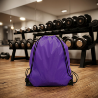 Sac à dos pliable en polyester 210D pour voyage et sport, avec logo personnalisé, idéal pour chaussures, sacs de shopping, rangement de vêtements, sac à cordon – Vente en gros