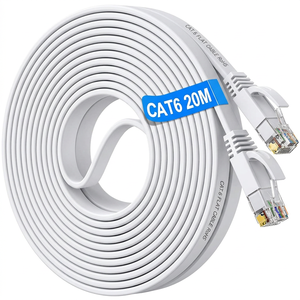 สายอีเธอร์เน็ตแบบแบน CAT6 UTP ความเร็วสูง สายแพทช์เน็ตเวิร์ก LAN วัสดุ PVC ทองแดง 32AWG ความยาว 3 ม. 5 ม. 10 ม. 20 ม. 30 ม. สำหรับศูนย์ข้อมูล  เซิร์ฟเวอร์ AI - Product Image 5