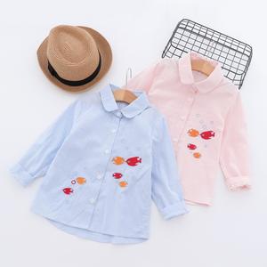 Camisas de Manga Larga para Niña, Estampadas, de Algodón, con Diseño de Peces, Compresión Refrescante, de un Proveedor Chino - Product Image 1