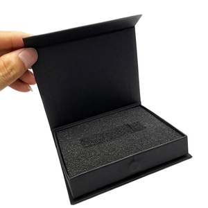 Caja de Cartón con Forma de Libro, con Tapa Abatible y Esponja, para Empaque de Accesorios Electrónicos, Regalo, Unidad Flash USB - Product Image 1
