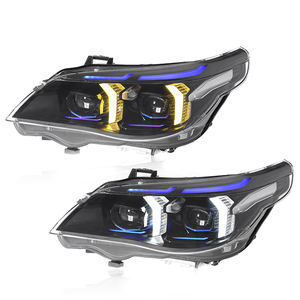 Para <span class=keywords><strong>BMW</strong></span> 5 Series E60 <span class=keywords><strong>520</strong></span> 523 525 2003-2010 Montaje de lámparas delanteras de coche Actualización LED Tusk Style Golden Eye Faros Accesorios - Product Image 1