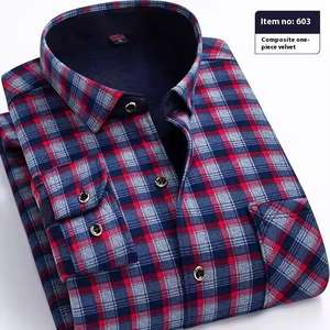 Camisa Térmica Transpirable para Hombre, Primavera 2026, Estilo Casual, Forro Polar Grueso de Doble Cara, Cárdigan a Cuadros para Hombres de Mediana Edad - Product Image 6