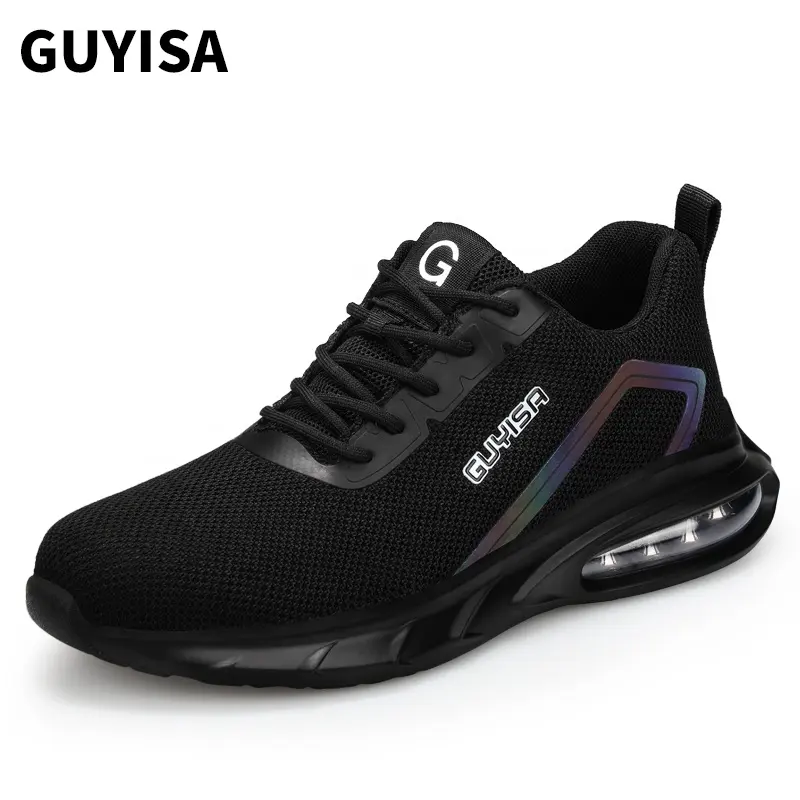 GUYISA Outdoor fashion safety shoes Lightweight air cushion PU outsole steel toe safety shoes