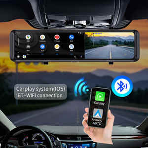 android10.0 12 אינץ' 4G carplay & android אוטומטי מראה לרכב dvr עם 4G סטרימינג בשידור חי 4+64G wifi gps ניווט לרכב קופסא שחורה - Product Image 6