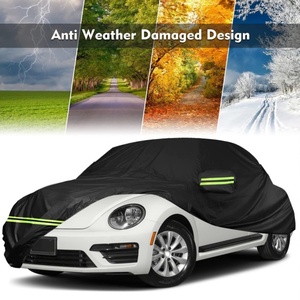 Housse de voiture imperméable compatible avec Volkswagen New Beetle 1998-2022, housses de voiture coupe-vent 210T toutes saisons pour le soleil, la pluie et la neige - Product Image 2