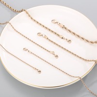 Colliers minimalistes à chaîne lisse et élégante, couleur or rose, maillons torsadés, style streetwear masculin, bijoux tendance en acier inoxydable MGBC324