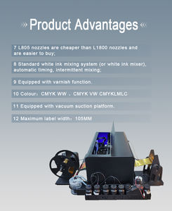 फैक्टरी प्रत्यक्ष बिक्री यूवी प्रिंटर ए 3 ए 4 आकार इंकजेट स्टिकर प्रिंटर रोल फिल्म के साथ रोल लेबल प्रिंटिंग मशीन - Product Image 4
