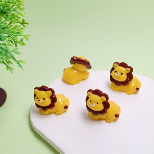 Nuove Creative 100 Pezzi/Sacchetto Miniature 3D in Resina a Forma di <span class=keywords><strong>Leone</strong></span>, Ornamenti Animali Cartoon per Paesaggi, Giardini delle Fate e Decorazioni per Torte - Product Image 4