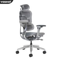 Chaise de bureau ergonomique pivotante à dossier inclinable en nylon pour le travail, idéale pour le bureau médical ou le bureau à domicile