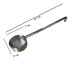 2025 Chaud Ménage Ustensiles De Cuisine Ménage Ustensiles De Cuisine Pizza Outils En Acier Inoxydable 5 oz Louches Pizza Sauce Cuillère Avec Crochet - Product Image 1