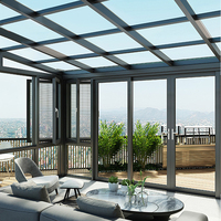 Usine personnalisée nouveau Type de maison de jardin, toit triangulaire, chambre solaire, maison en verre, extérieur en Aluminium
