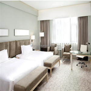 Hotel Bedroom Furniture Set Wooden Bed OEM Factory Direct Low Price Custom Panel Wood Frame Hotel <b>King</b> Bed With Bed <b>Sheets</b> Set - Product Image 2