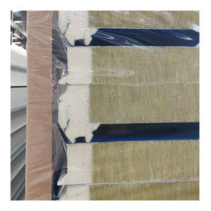 Panneaux sandwich isolants en laine de roche pour toiture, murs et plafonds, 50/100/120/150/200 mm, ignifuges, en PU, <span class=keywords><strong>XPS</strong></span>, EPS, pour la construction d'entrepôts - Product Image 1