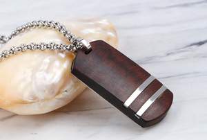 Declaración personalizada Colgante de madera Collar de madera Joyería con cadena Colgante TIZTI - Product Image 6