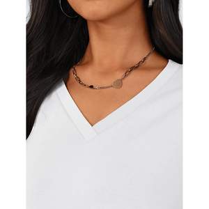 Camisetas de manga larga de gran tamaño para mujer Queen personalizadas, Camisetas Básicas de entrenamiento de gimnasio con cuello de pico de otoño a la moda, camisetas de talla grande Y2K, camiseta de Yoga lateral - Product Image 5