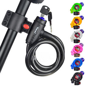 Verrou de sécurité à clé résistant à la rouille pour vélo de montagne et de route Tokyom Bike Cable Lock Ty588e noir - Product Image 1