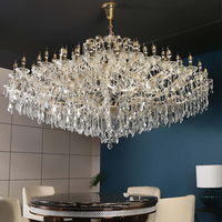 Luminaires suspendus en cristal de luxe européens pour salle à manger, banquet, décoration de plafond haut de gamme, lampes en cristal, personnalisation disponible