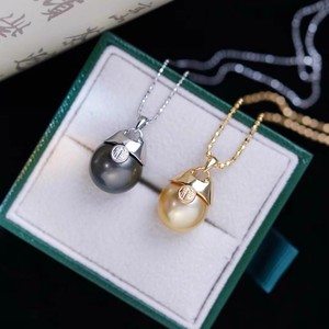Accesorios 31186DIY, Colgante de Plata S925 con Cuentas de 11-13 mm, Collar con Hebilla Vacía para TOEFL, Colgantes de Perlas 31186DIY - Product Image 2