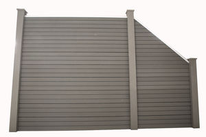 Panneaux de clôture de jardin, clôture à lamelles horizontales avec poteau en acier d'aluminium, panneaux de clôture décoratifs en PVC pour l'extérieur - Product Image 4