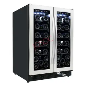 Prodotti di vendita calda elettrodomestici Mini frigo scatole di vetro auto frigorifero termostato temperatura vino porta bicchiere