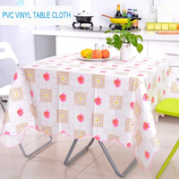 Rouleaux de couverture de table imperméable PVC PET nappe en plastique imprimée personnalisée de luxe