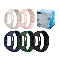 RYB reemplazo resistente reloj cubierta caso magnético silicona pulsera para Apple Watch 49mm 45mm 44mm 41mm 40mm