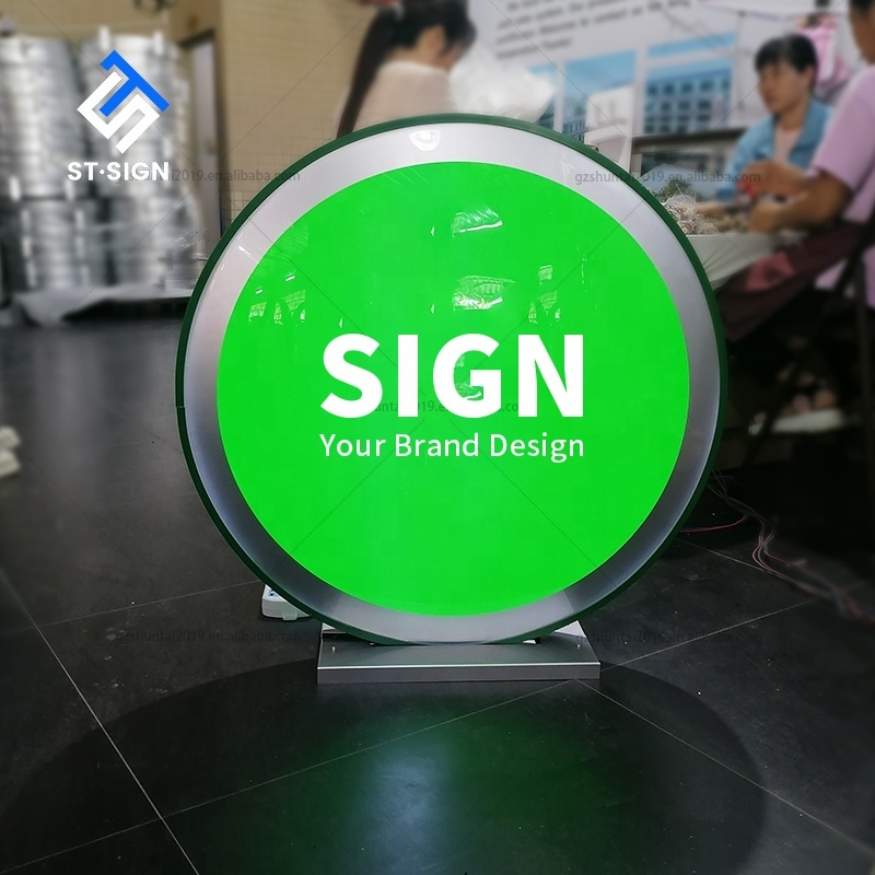 Custom Rectangle Aluminum Indoor/Outdoor Business Shop Logo Light Box Signage with LED Lights Waterproof & High Brightness