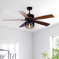 Ventilateur de plafond universel à fonctionnement silencieux avec télécommande, kit d'économie d'énergie, ventilateur de plafond de luxe avec lumière