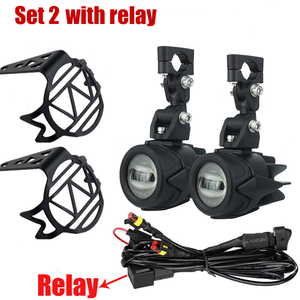 アルミニウム防水モーターバイク<span class=keywords><strong>LED</strong></span>補助フォグランプ駆動ライトヘッドランプオートバイヘッドライトBMW R1200GS ADV F800用 - Product Image 2