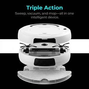 In Stock <b>Robot</b> <b>vacuum</b> cleaner Three-in-One Staubsauger Sweeping Roboter 1200 PA for Household Hotel - Product Image 4
