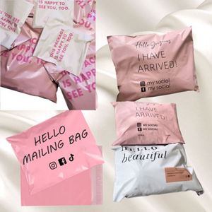 Custom LOGO Printed <b>Compostable</b> Mailer Eco Friendly Pink Poly Shipping Mailers <b>Compostable</b> Mailer Mailing <b>Bag</b> - Product Image 4
