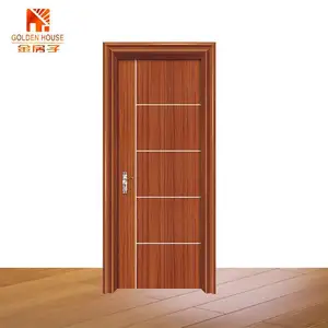 factory made solid wood laminated oak teak timber MDF grain flush panel door