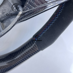 Volant en fibre de carbone véritable personnalisé avec affichage LED pour <span class=keywords><strong>BMW</strong></span> E60 M5 E61 E63 535xi <span class=keywords><strong>650i</strong></span> berline 2003-2010 - Vente flash exceptionnelle - Product Image 3