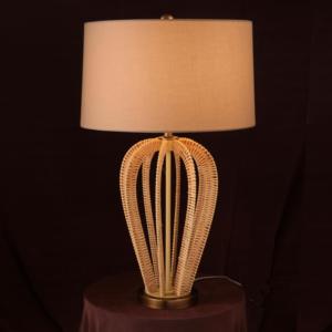 Tall Boho Coastal Rustic Paper Rope <strong>Rattan</strong> Wicker Look Electric E26 B22 <strong>Lamp</strong> Beige Fabric Linen <strong>Shade</strong> - Product Image 5