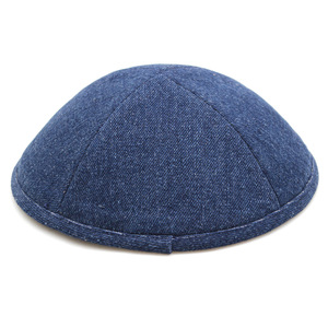 Kippas en jean brodées sur mesure pour mariages juifs, personnalisées par Hat Factory, chapeaux de mariage israéliens - Product Image 4