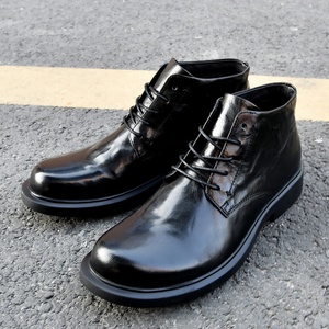 Botas de Cuero Genuino de Estilo Casual Otoño 2025, Multifuncionales, de Caña Alta, con Punta Redonda y Cordones - Product Image 5